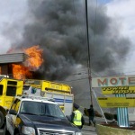 photo by Bridgeport City FD of a Motel fire.