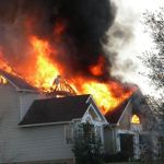 photo by Matt Armstrong of a House fire in Charles Town.