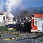 photo by Steve Wamsley of a house fire in Valley Bend.