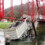 photo by Joe Blankenship of a truck through a bridge in Randolph County WV.