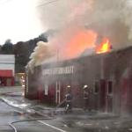 photo by Christian Alexandersen of a grocery store fire in Wayne WV.